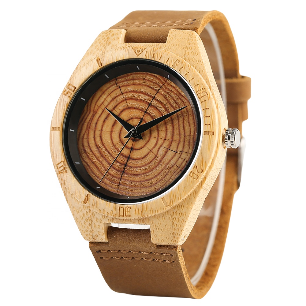 0EACF585-B126-6091-0EDB-D6F1E709AC2A-1.jpg Fast Production No Logo Bamboo Wood Watch Engraving Wood Grain Leather Strap Wooden Watches for Men - Image 1