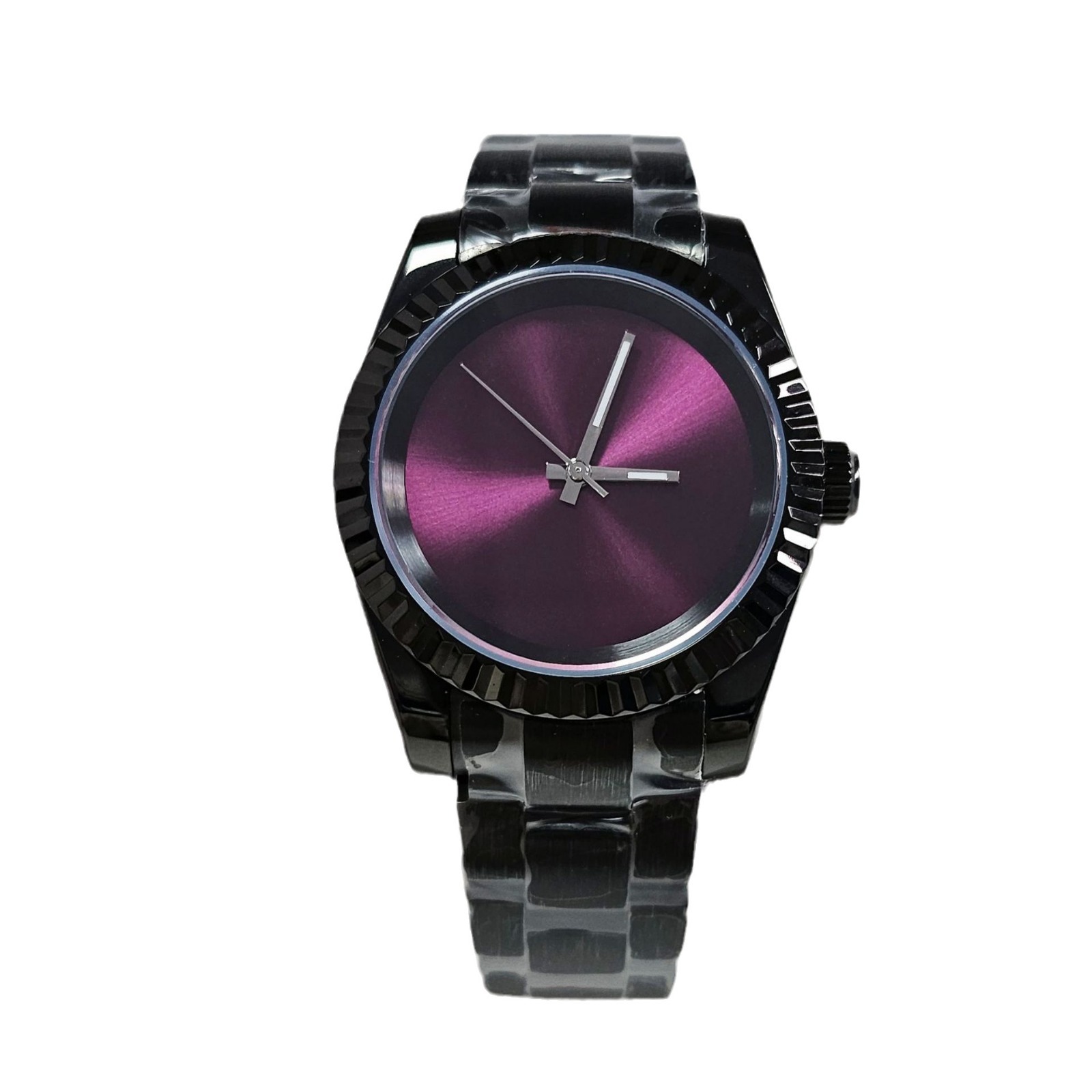 941A654D-210D-D281-F21E-BBA90F8CFC14-1.jpg Men Watch 39mm Vintage No logo Dial Retro Business Luxury Sapphire NH35 Automatic Mechanical Carving Fluted Bezel Men Watch - Image 1